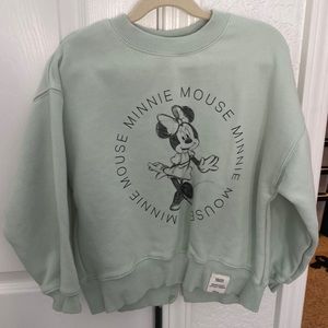 Zara girls Minnie mint sweatshirt. Like new. 8